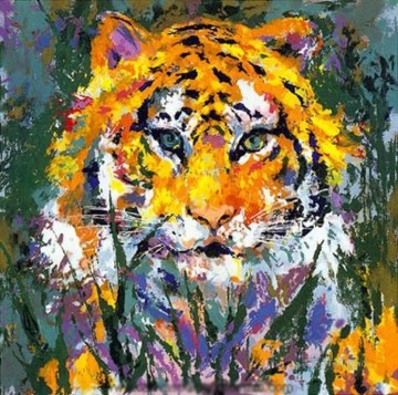 動物 Painting - 印象派の虎